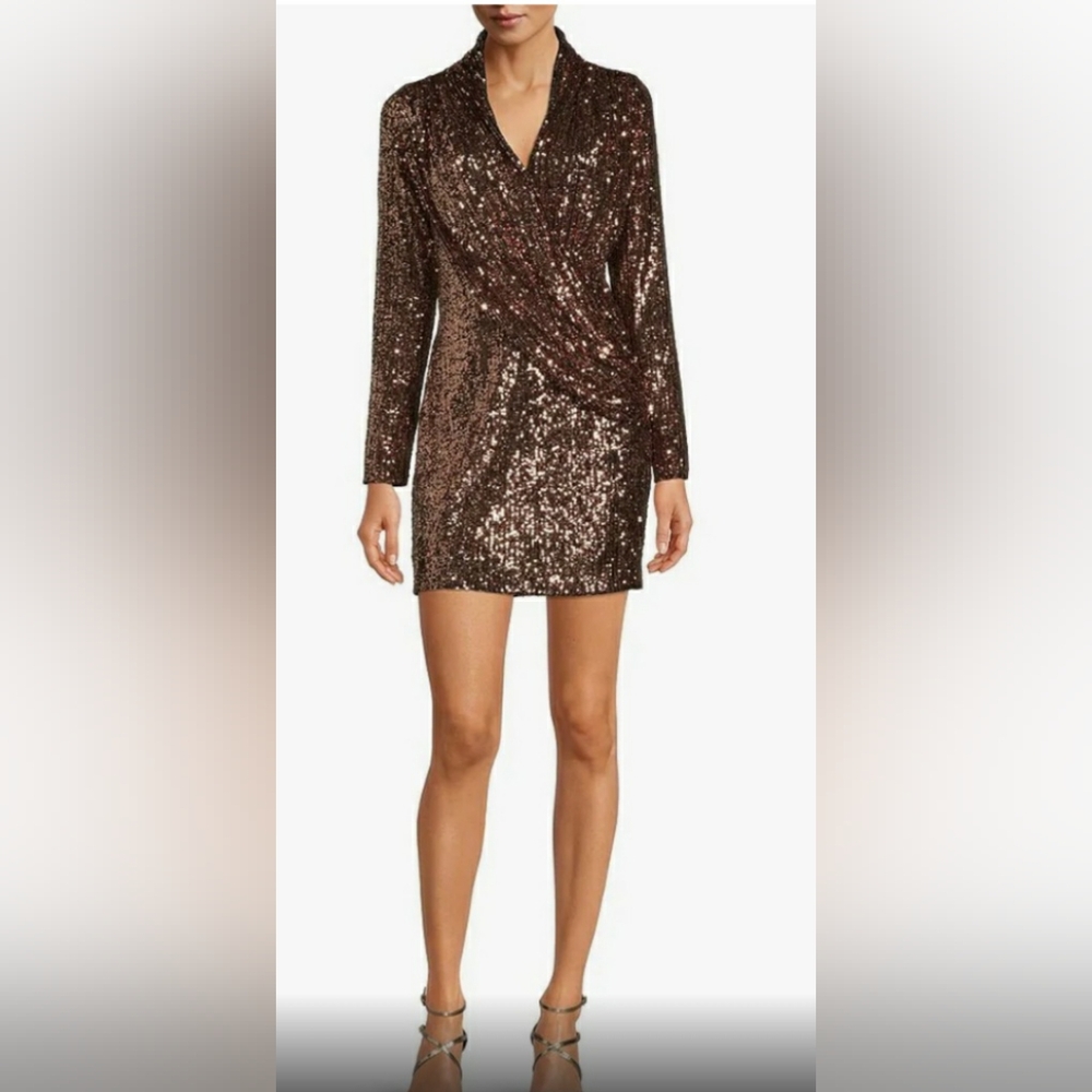 NWT Badgley Mischka Juliana Sequin Dress sz 2